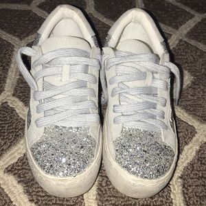 Silver Glitter Star Sneakers Golden Goose Dupes